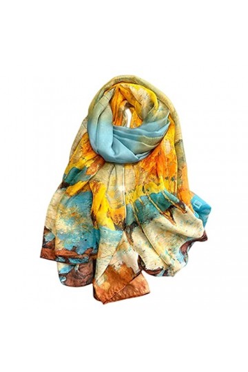 XKUN Écharpe Femmes Écharpe Floral Siclages De Soie Châles Enveloppe Les Hijabs Féminins Pashmina Frontard Bandana Cou Hijabs