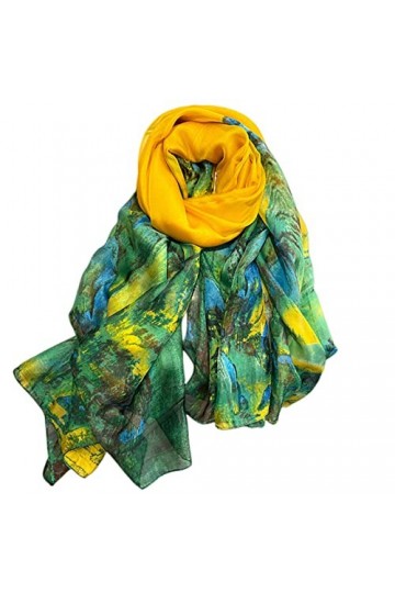 XKUN Écharpe Femmes Écharpe Floral Siclages De Soie Châles Enveloppe Les Hijabs Féminins Pashmina Frontard Bandana Cou Hijabs