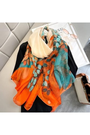 XKUN Écharpe Femmes Écharpe Floral Siclages De Soie Châles Enveloppe Les Hijabs Féminins Pashmina Frontard Bandana Cou Hijabs