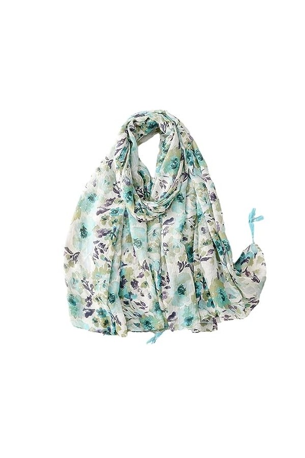 Mode Floral Gland Viscose Châle Écharpe Tête Wraps Pashmina Étole Musulman Hijab