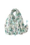 Mode Floral Gland Viscose Châle Écharpe Tête Wraps Pashmina Étole Musulman Hijab
