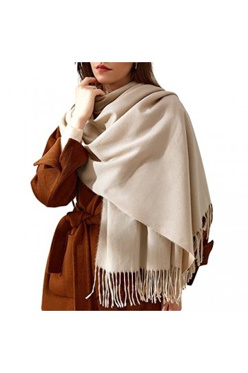 Femmes Longue Écharpe Large Etoleavec Franges Élégante Écharpe pour Femme en Imitation Cachemire Écharpe dhiver Écharpe Tiss