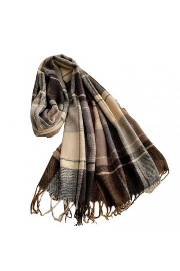 MdybF Foulard Écharpe DHiver Chaude Épaisse Conception Imprimée Femmes En Cachemire Pashmina Châle Enveloppe Cailloute À Gla