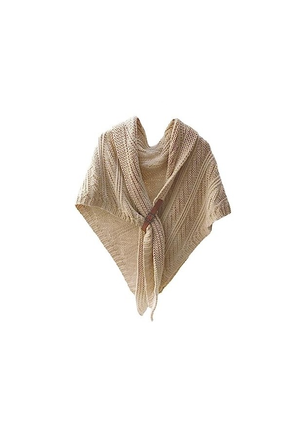 LuNiYu Écharpe Dhiver Chaude Confortable Mode Pashmina Crochet Ponchos Chunky Wrap Triangle Châle Wraps Pour Femmes