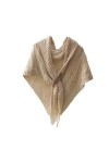 LuNiYu Écharpe Dhiver Chaude Confortable Mode Pashmina Crochet Ponchos Chunky Wrap Triangle Châle Wraps Pour Femmes