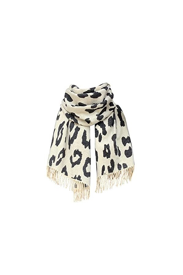 Femme Hiver Long Grande Echarpes,Femmes Pashmina Sensation Écharpes Écharpes Thermiques Douces Impression De Vache Épaisse Et