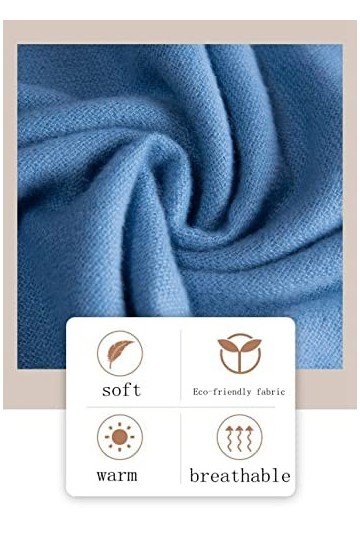 Femme Hiver Long Grande Echarpes,Femmes Pashmina Sensation Écharpes Écharpes Thermiques Douces Marron Clair Double Face Échar