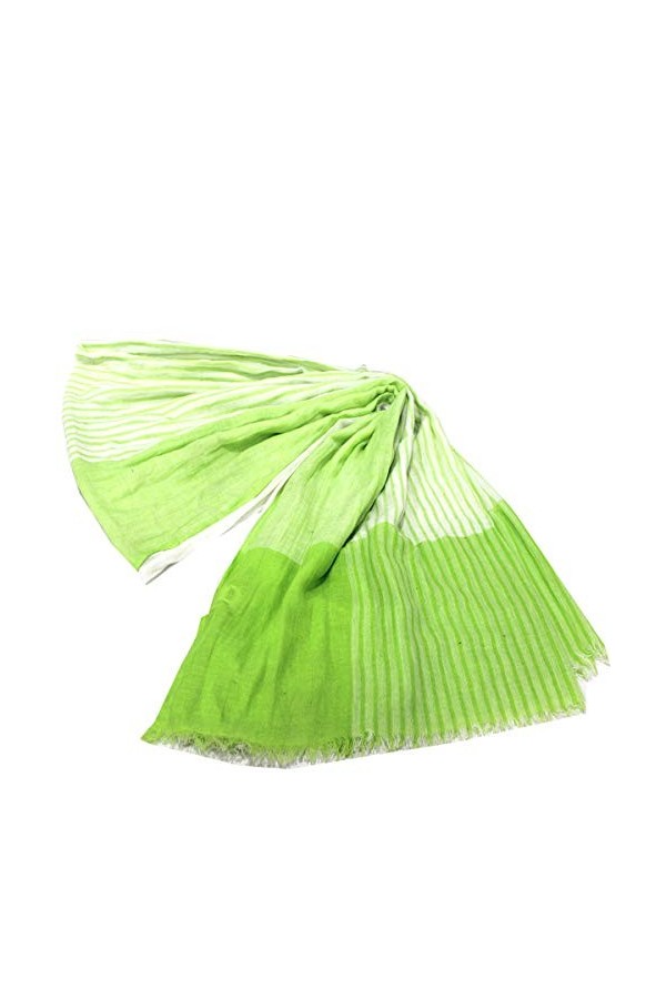 CHARRO Écharpe unisexe homme femme 100% coton pashmina déchirable été 200x100 9033 vert