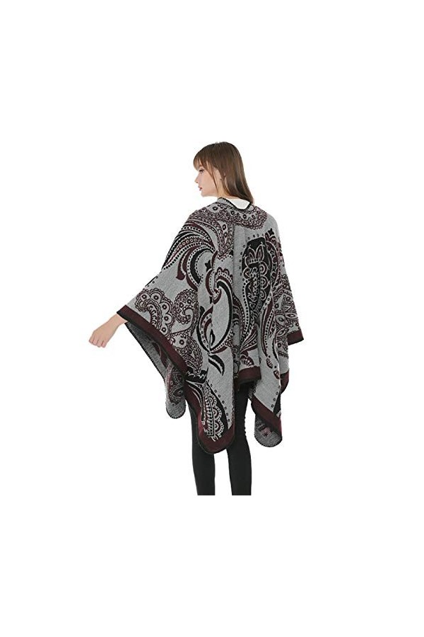 WJCRYPD De Nouvelles Dames Fleurs Rétro Style Ethnique Imitation Chaude Solaire Cachemire Châle Acrylique Grand Manteau De Mo