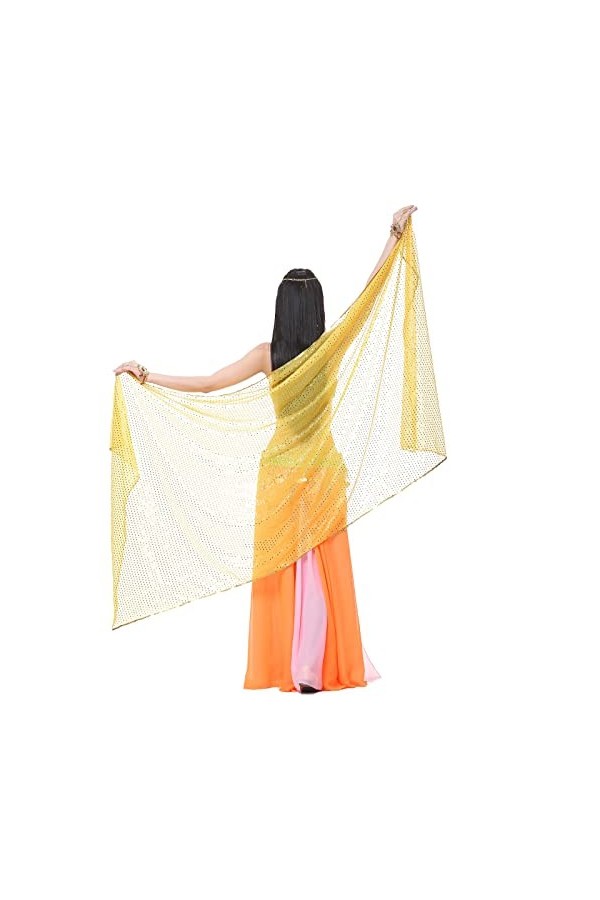 KADBLE Foulard pour danse du ventre - 210 x 95 cm, noir