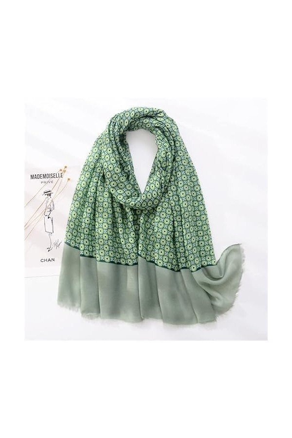 MIWNXM Ethnic Circle Dot Viscose Shawl Scarf Women Wrap Pashmina Stole Bufandas