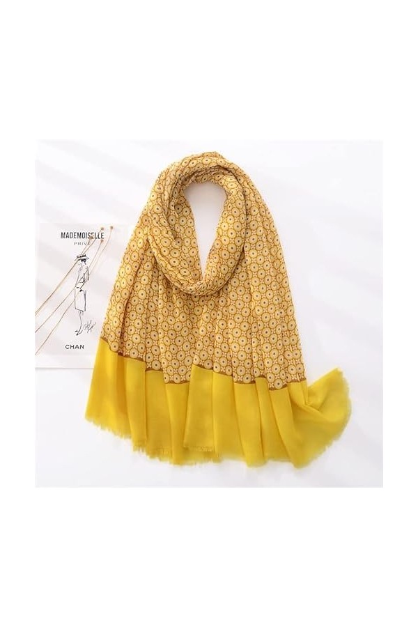 MIWNXM Ethnic Circle Dot Viscose Shawl Scarf Women Wrap Pashmina Stole Bufandas