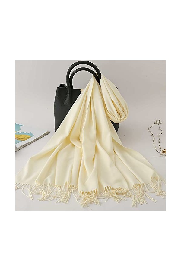 YJLGMM Les Femmes épais dhiver Chaud de la tête de Foulards Cou Imitation Cachemire hijabs Dame Pashmina châles et Bandana T