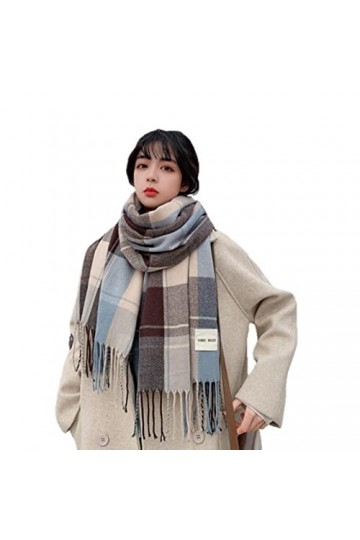 UKKO Gants dhiver pour Dames Tricoté Printemps Hiver Femmes Foulard Plaid Chaud Cachemire Écharpes Châles Bandana Pashmina D