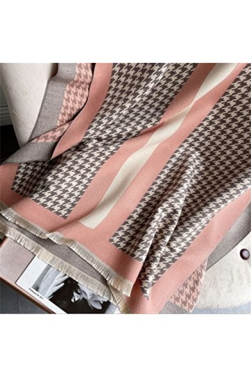 UKKO Foulard Épais Écharpe Hiver Écharpe Hiver Conception De Conception De Poule Imprimé Femme Cashmere Pashmina Châle Dame E