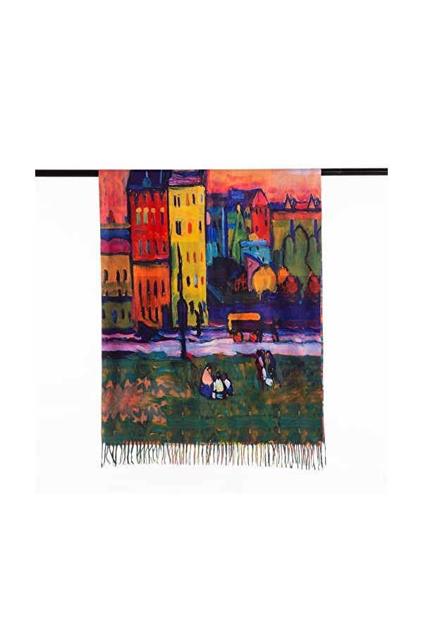 KUNIUO Écharpe en Cachemire Floral Imprimé Numérique Double Face Femme Décontractée Pashmina Châle Wrap Dames Hiver Couvertur