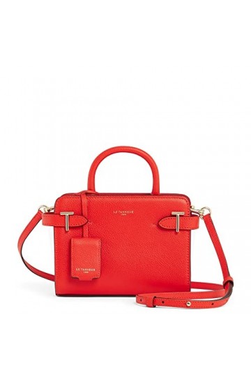 Le Tanneur, mini sac à main, sac bancoulière, en cuir grainé, émilie, femme, deux poignées, bandoulière amovible et ajustable