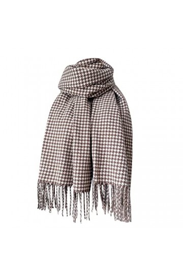 Écharpe Noire Hiver Femmes Automne Et Hiver Écharpe Classique Gland Plaid Écharpe Chaud Doux Chunky Grande Couverture Wrap Ch