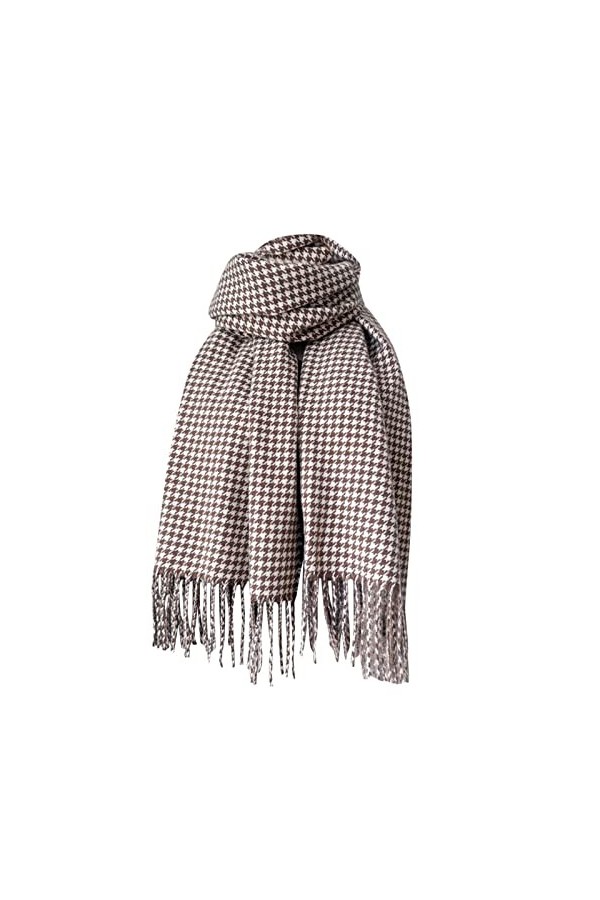 Écharpe Noire Hiver Femmes Automne Et Hiver Écharpe Classique Gland Plaid Écharpe Chaud Doux Chunky Grande Couverture Wrap Ch