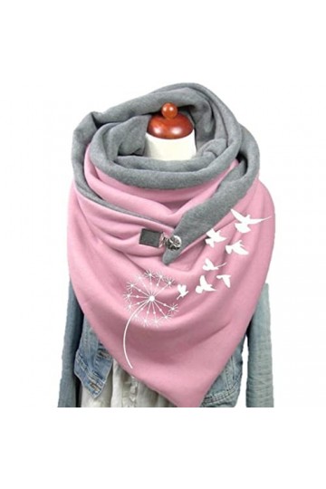 UKKO Gants dhiver pour Dames Femmes Écharpe Touche dimpression Chat Touche Soft Wrand Casual Hiver Chaud Echarpes Châles po