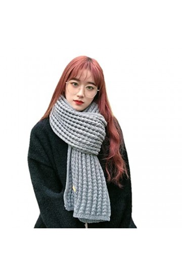 UKKO écharpe Écharpe Tricotée dhiver pour Femme Épaisse Volée Chaude Femme Foulards Écharpes Solides Châle Solide