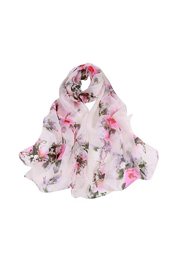 Echarpes Femme Mode pêche Longues Dames Douces Femmes châle Impression écharpes écharpe écharpe écharpe Monogramme écharpe fo