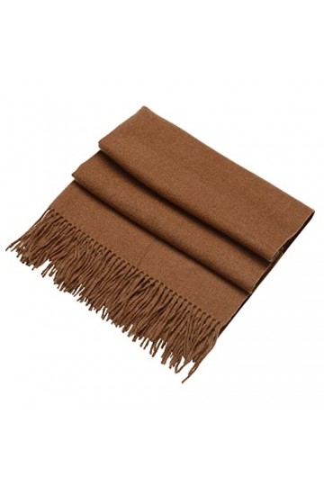 DonDon Écharpe femme hiver chaud et large Châle Etole Foulard 200 x 70 cm - Brun