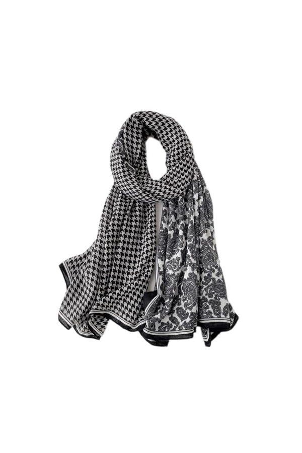 hkwshop châle Femme Hiver Chaleur de Coton écharpe Foulard Femmes châles Pashmina Dame écharpes Automne Wraps Chale Femme Hiv