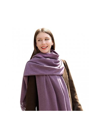 MASADA Écharpe dhiver pour femmes chaude et douce - Rouge