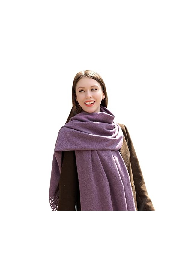 MASADA Écharpe dhiver pour femmes chaude et douce - Rouge