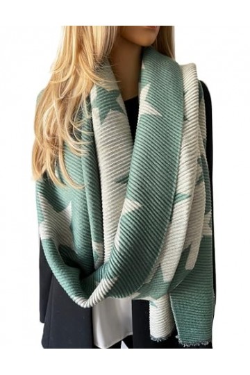 The Accessory Co. Écharpe en forme détoile – Écharpe réversible pour femme, châle pashmina, écharpes dhiver pour femme, gra