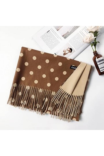 WALLBIG 200 * 70 cm Mode Automne Hiver Chaud Cachemire écharpe Motif à Pois Longs Glands Femmes épaissir Wrap châle Dame Sile