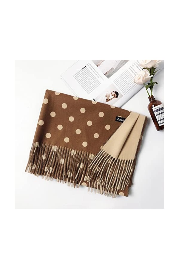 WALLBIG 200 * 70 cm Mode Automne Hiver Chaud Cachemire écharpe Motif à Pois Longs Glands Femmes épaissir Wrap châle Dame Sile