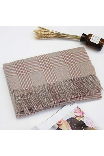 Écharpe Hiver Épais Coton Fille Classique Foulard Imprimé À Carreaux Écharpe Dame Couverture en Cachemire Pashmina Foulard 18