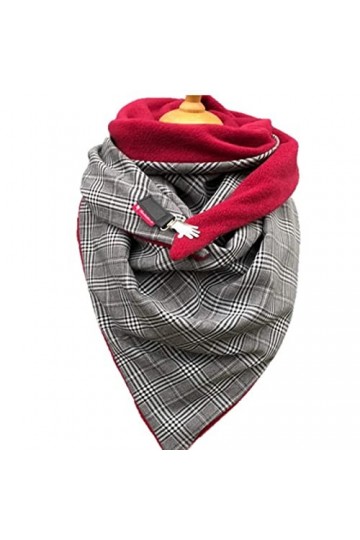 UKKO Gants dhiver pour Dames Femmes Élégant Châle Châle Chaud Écharpe Multicolore Châle Imprimé Triangle pour Dames Christma