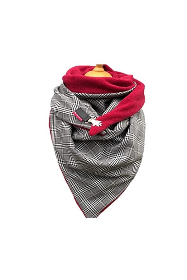 UKKO Gants dhiver pour Dames Femmes Élégant Châle Châle Chaud Écharpe Multicolore Châle Imprimé Triangle pour Dames Christma