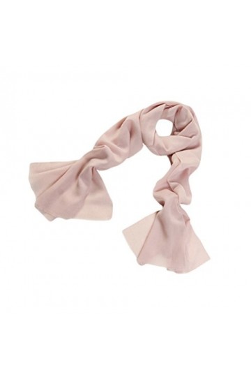 Écharpe châle pour femme 100 % laine Couleur unie 190 cm x 70 cm - Rose - Taille Unique