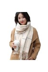 MIAOHAIYAN Femme Hiver Echarpe Plaid Longue écharpe Chaude Grande Châles Doux Foulards Glands Elégant Wrap Châles Etoles Écha