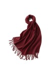 Foulard dhiver long doux et chaud pour femme en laine avec pompons, Couleur 22, L