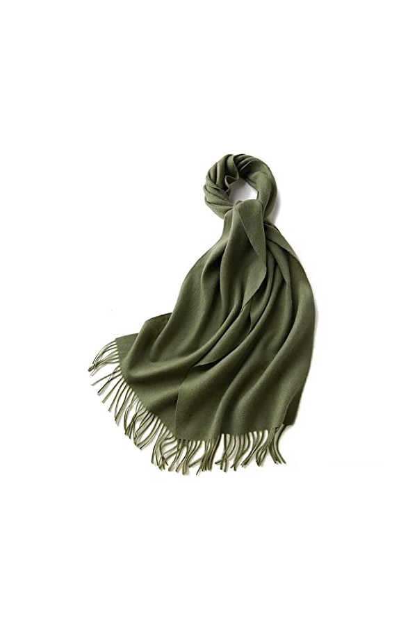 Foulard dhiver long doux et chaud pour femme en laine avec pompons, Couleur 22, L