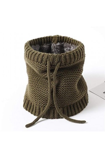 Bywenzai Foulard Écharpe DAnneau dhiver Tricotée Unisexe pour Couverture De Cou Douce Et Épaisse Fourrure Femmes Col Extéri