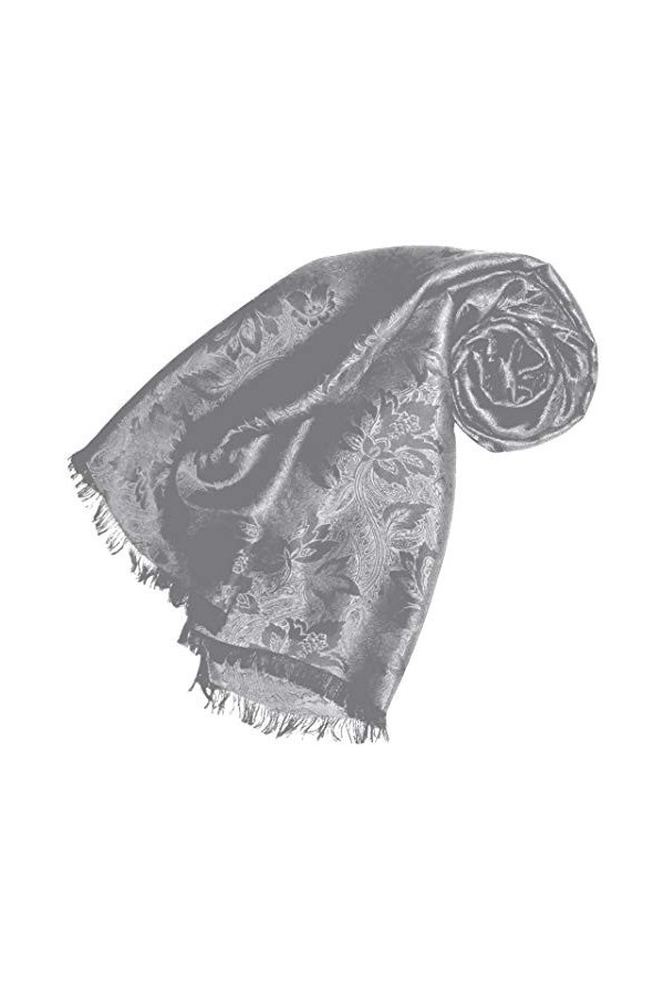 LORENZO CANA Foulard damas pour la femme – écharpe noble avec les mesures de 55 x 190 cm - motif de fleurs - élégant et léger