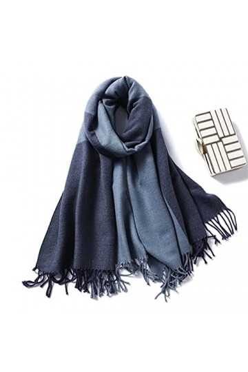 UKKO Foulard Châle Écharpe en Cachemire dhiver Femmes Épais Châles Chauds Chaude Enveloppements Lady Solid Foulards Mode Tas