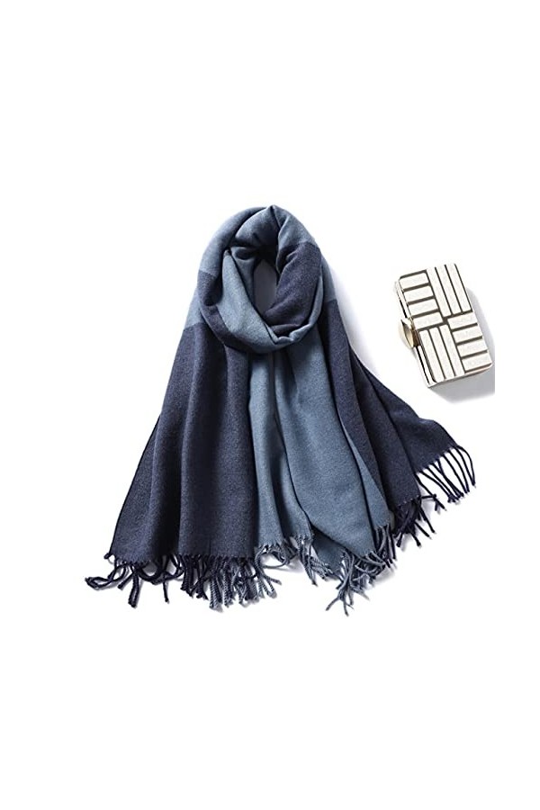 UKKO Foulard Châle Écharpe en Cachemire dhiver Femmes Épais Châles Chauds Chaude Enveloppements Lady Solid Foulards Mode Tas