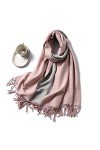 UKKO Foulard Châle Écharpe en Cachemire dhiver Femmes Épais Châles Chauds Chaude Enveloppements Lady Solid Foulards Mode Tas