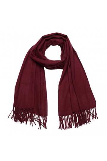 MASADA Écharpe dhiver pour femmes chaude et douce - Rouge foncé
