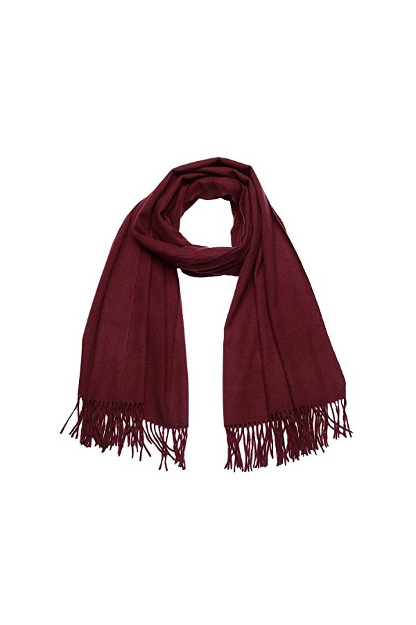 MASADA Écharpe dhiver pour femmes chaude et douce - Rouge foncé