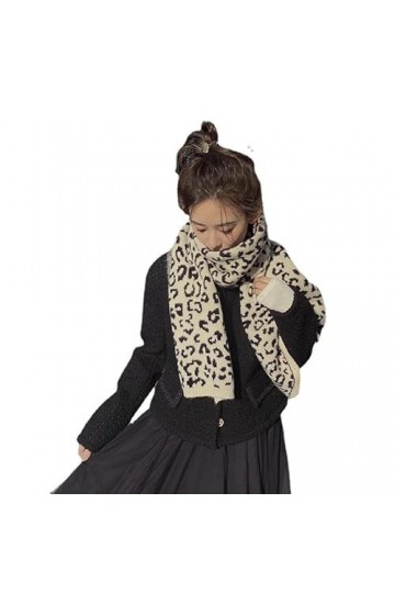 DAFLIN Echarpes Femme， Écharpe en Cachemire Imprimé Léopard, Châles Femmes Wraps Hijab Couverture Dames Bufanda Pashmina Foul