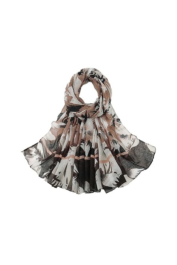Mode Dété Floral Mince Viscose Écharpe Lady Imprimer Châles Et Wraps Pashmina Foulards Musulman Hijab