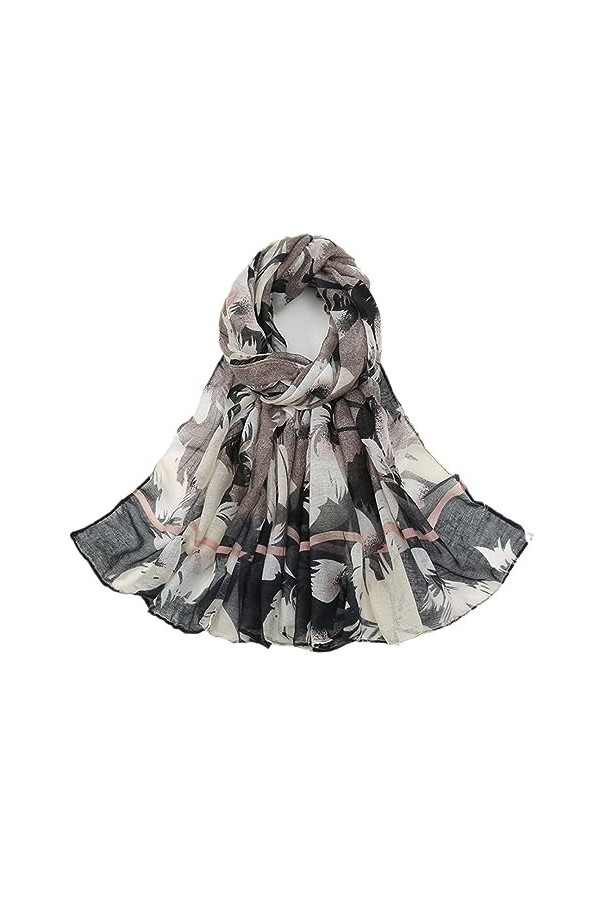 Mode Dété Floral Mince Viscose Écharpe Lady Imprimer Châles Et Wraps Pashmina Foulards Musulman Hijab